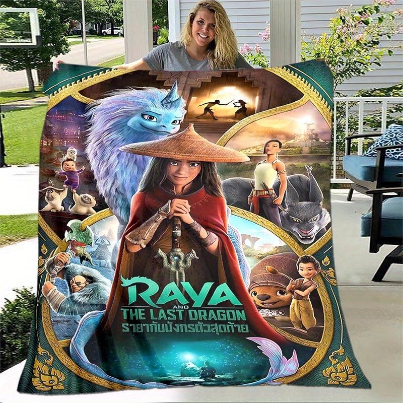 1pc Raya and The Last Dragon Printing Blanket - Soft, All-Season Throw for Living Room, Bedroom,Personalized Gift with Adorable Cartoon Design