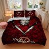 3pcs V for Vendetta Bedding Set, Soft Polyester Duvet Cover and Pillowcases Machine Washable Seasons all suitable & Guest Room Decor213