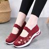 Old Beijing Cloth Shoes Women's Single Shoes Summer Casual Breathable Walking Shoes Flying Woven Mesh Embroidered Mother Shoes