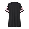 Women's V Neck Short Sleeve T Shirt Dress Loose Fit Streetwear Mini Dress With Queen 07 Letter Number Print For Casual Daily