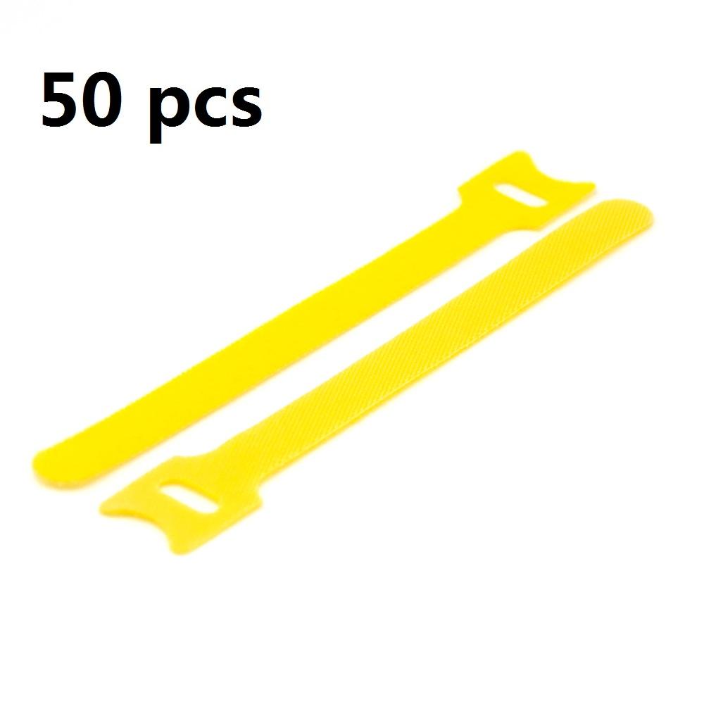 50pcs Auto-adhesive Cable Management T-type Velcros Tape 150mm*12mm TV/PC/USB Wires Ties Fixing Reusable Multi-use Nylon Fabric