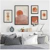 Drukuj do salonu sypialnia Home Decor obraz ścienny Morandi plakat słońce i księżyc obraz na płótnie Nordic Wall plakat artystyczny