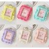 Cute Cloth Pillow Photo Holder Keychain For 3 Inch Photocard Cards Portable Wall Decoration Travel Accessory