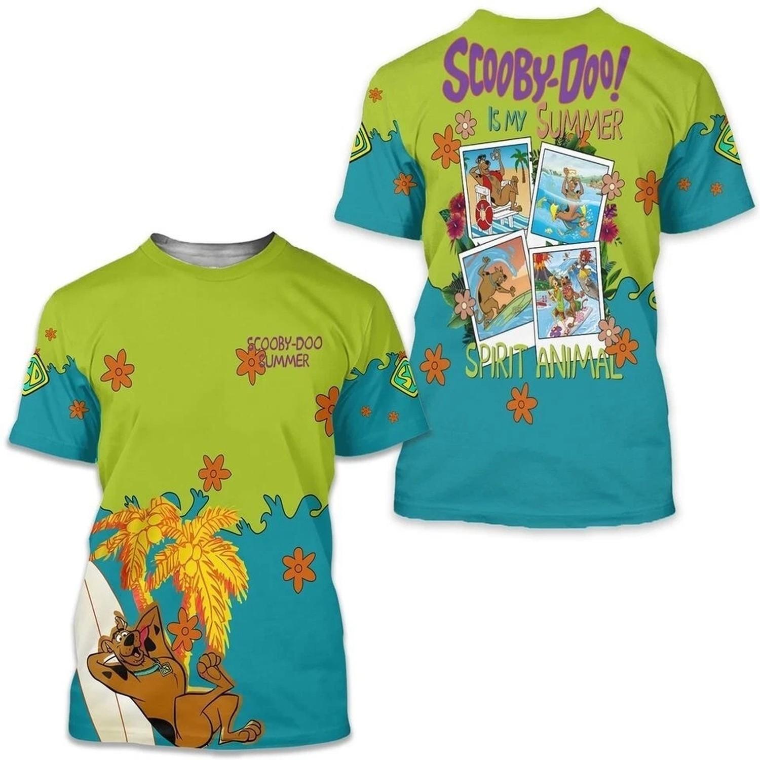 Scooby Doo 3D Shirt Scooby Doo Is My Summer 3D T-Shirt Tropical Scooby Doo S