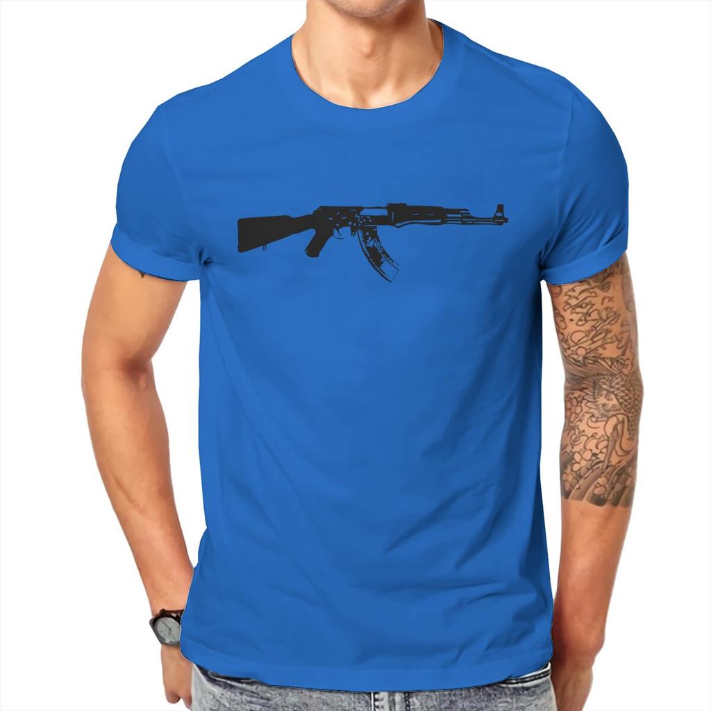 Kalashnikov AK 47 Black Tshirt Graphic Unisex Tops Vintage Summer Cotton Short Sleeve T Shirt