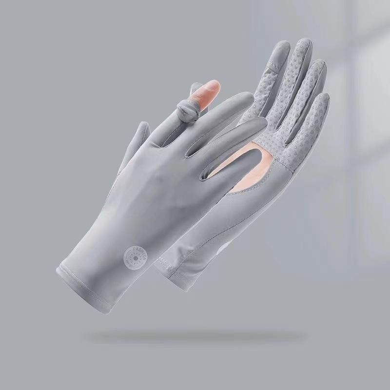 Sunscreen Gloves Women Summer UV Protection Internet Celebrity Ice Silk Touch Screen Outdoor Non-slip Bicycle Driving Thin