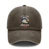 [Patriotic Baseball Cap] 2026 Anniversary Eagle Print Polyester Adjustable Washed Cap Unisex Vintage Sun Protection Casual Outdoor Sports Hat For