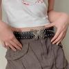 Y2k Nieten Gürtel Jeans Dekoration PU Taillenbänder Süßer Schmetterling Taillengürtel Damen