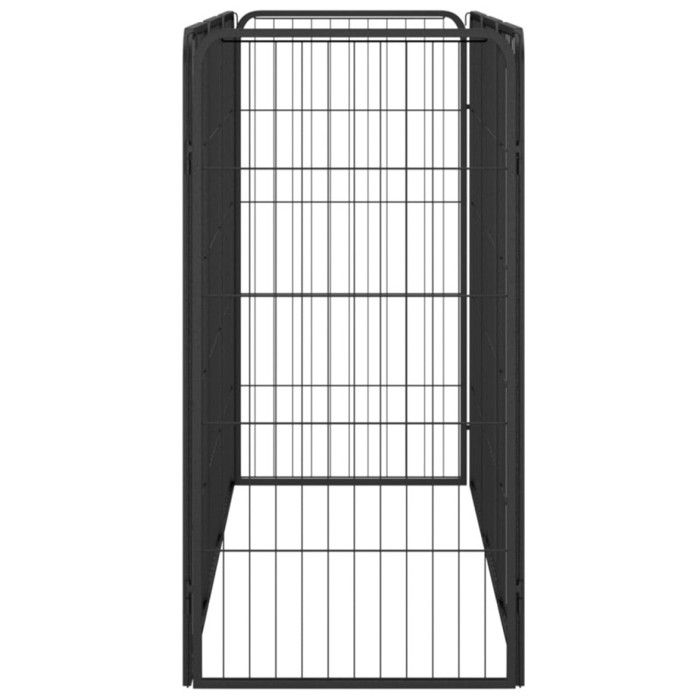VidaXL Dog Playpen 8 Panels Black 50x100cm Powder-Coated Steel 3115958