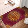 Fußmatte „Blume des Lebens“ für Küche, Bad, Garten, Terrasse oder Balkon – rutschfest, ideal für den Außenbereich, spirituell, Yoga, Zen und als Mandala-Fußmatte.