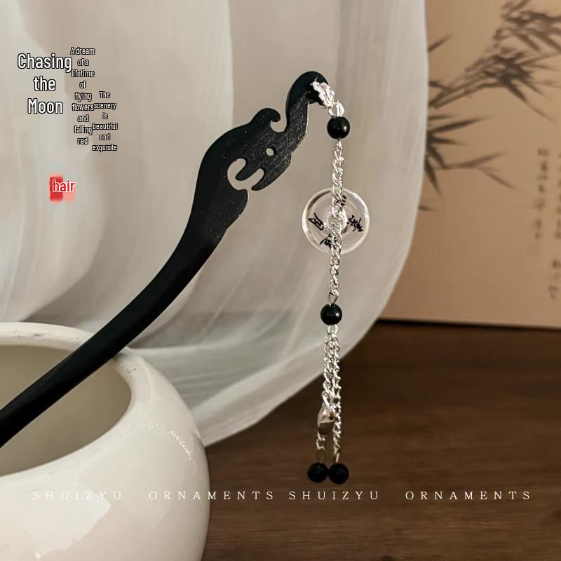 Luxusní retro čínská sponka do vlasů s třásněmi pro ženy - Všestranná slitinová spona do vlasů pro elegantní drdoly