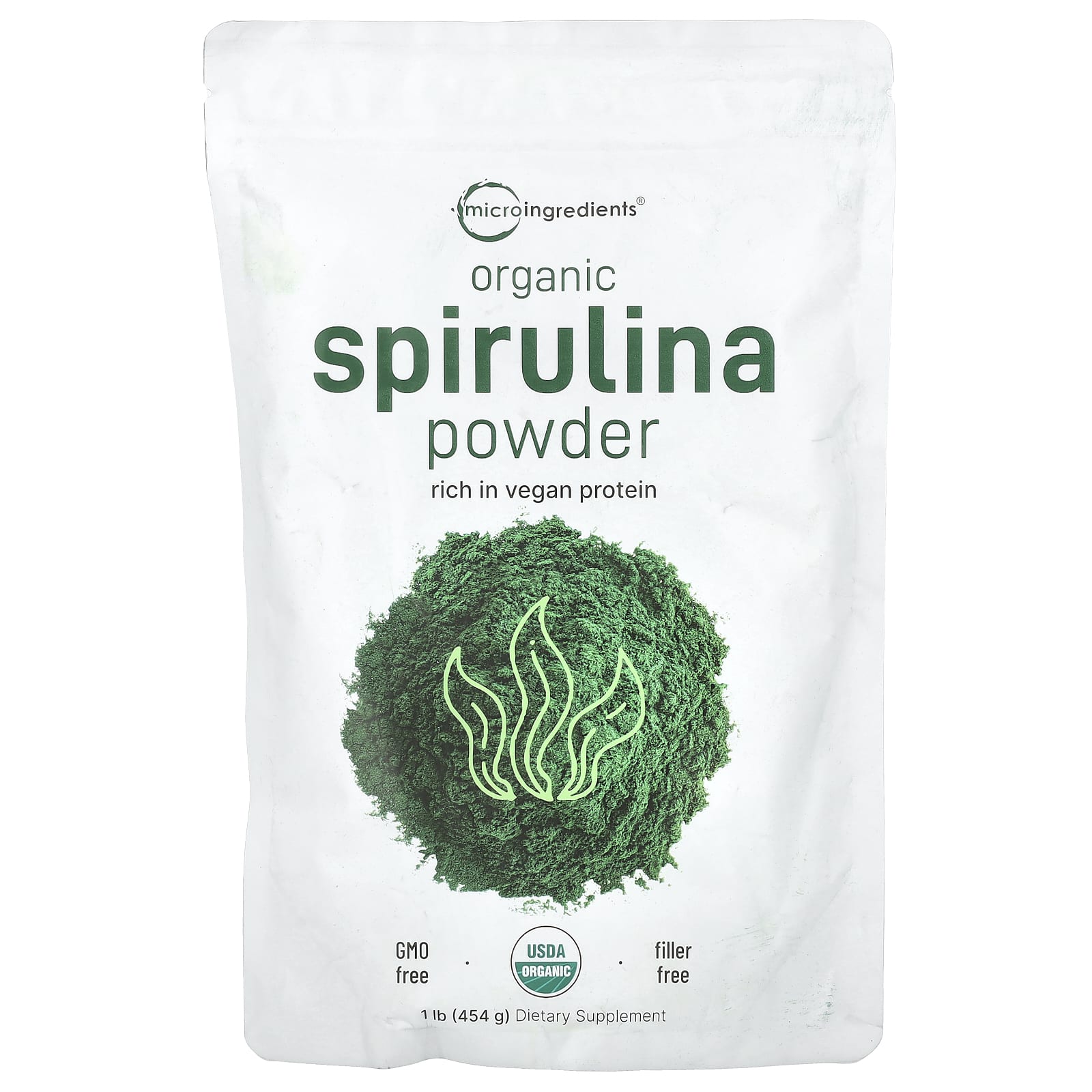 

Organic Spirulina Powder, 454G(1Lb)
