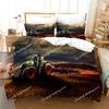 Farm Tractor Bedding Set Duvet Cover Set with Pillowcase Home Textile Twin Full Queen King Bedclothes for Family Home Decor