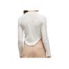 Jordan Solid Color Crew Neck Basketball Sports Pullover Long Sleeve T-Shirt Women Tops Off-White FN5400-133