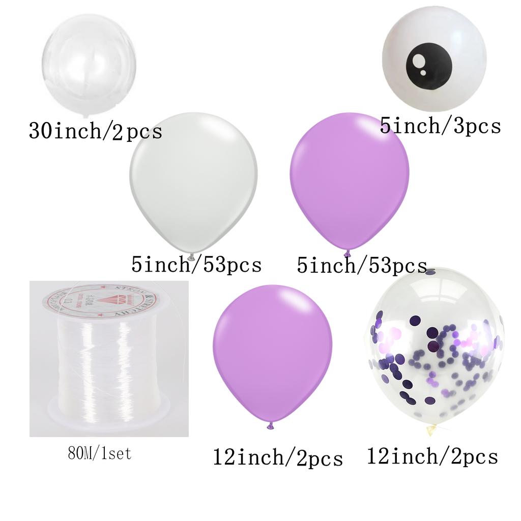 Octopus Balloon Column Wave Ball Floating Smiley Face Ball Children's Toy Party Decor Balloon Set