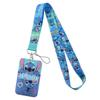 Cute Planet Plushie ID Card Holder with Slide Case & Lanyard for Phone and Access Cards