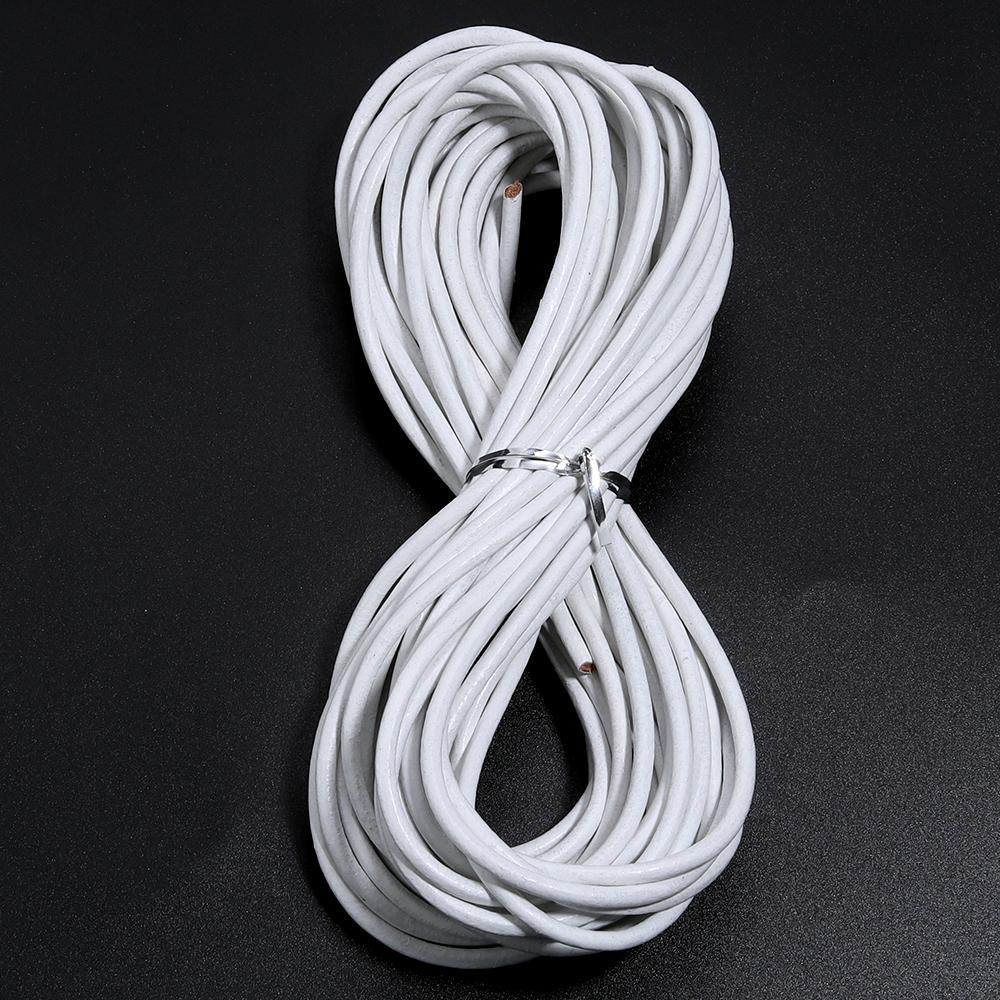 10yards/lot Genuine Leather Cord Dia 1/1.5/2/3mm Colored Round Leather Rope For DIY Bracelet Necklace Jewelry Making Accessories