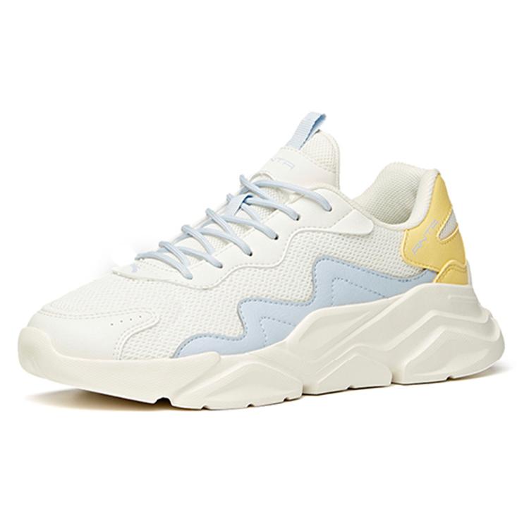 Anta Life Collection Abrasion Resistant Slip Resistant Low Top Sports Casual Shoes Women's White Blue Yellow 922048820-7