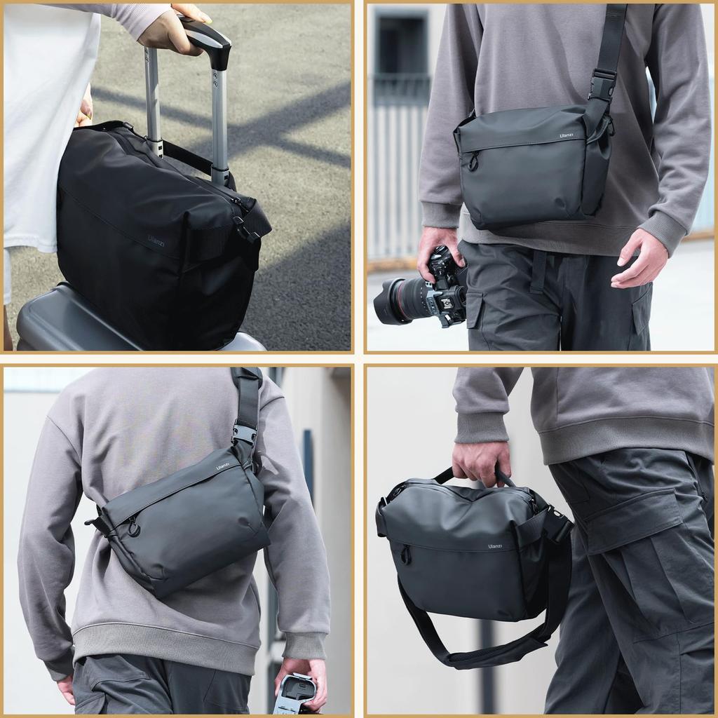 Ulanzi Camera Shoulder Sling Bag with Adjustable Side Handles Shoulder Storage Shoulder Bag for Camera SLR Multifunctional Waterproof Bag with Digital
