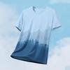 Men Tops Printing O-Neck Short Sleeve Tee Shirt Loose Fit Thin Breathable Pullover Tops Summer Outdoor Sport T-shirt Daily