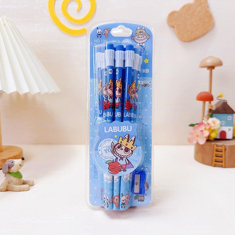 Sanrio Labubu Pencils & Sharpener Set – Creative Student Stationery for Smooth Writing