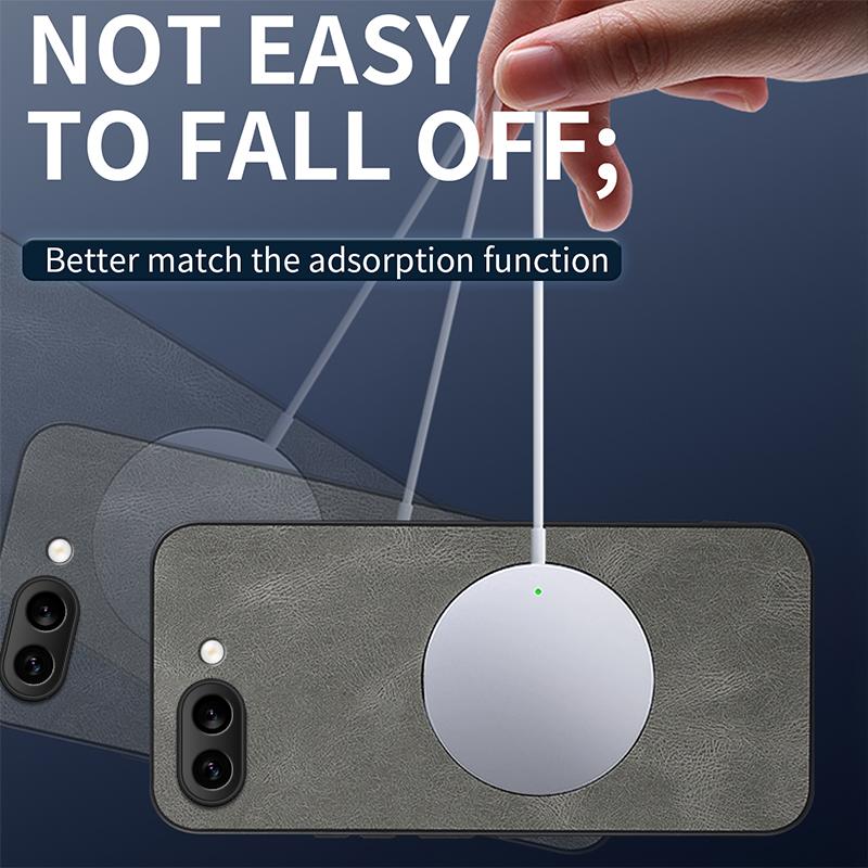 For Google Pixel 9A New Leather Matte Frosted Magnetic Phone Case For Google Pixel 9A Shockproof Bumper Soft Cover Pixel 9A Case