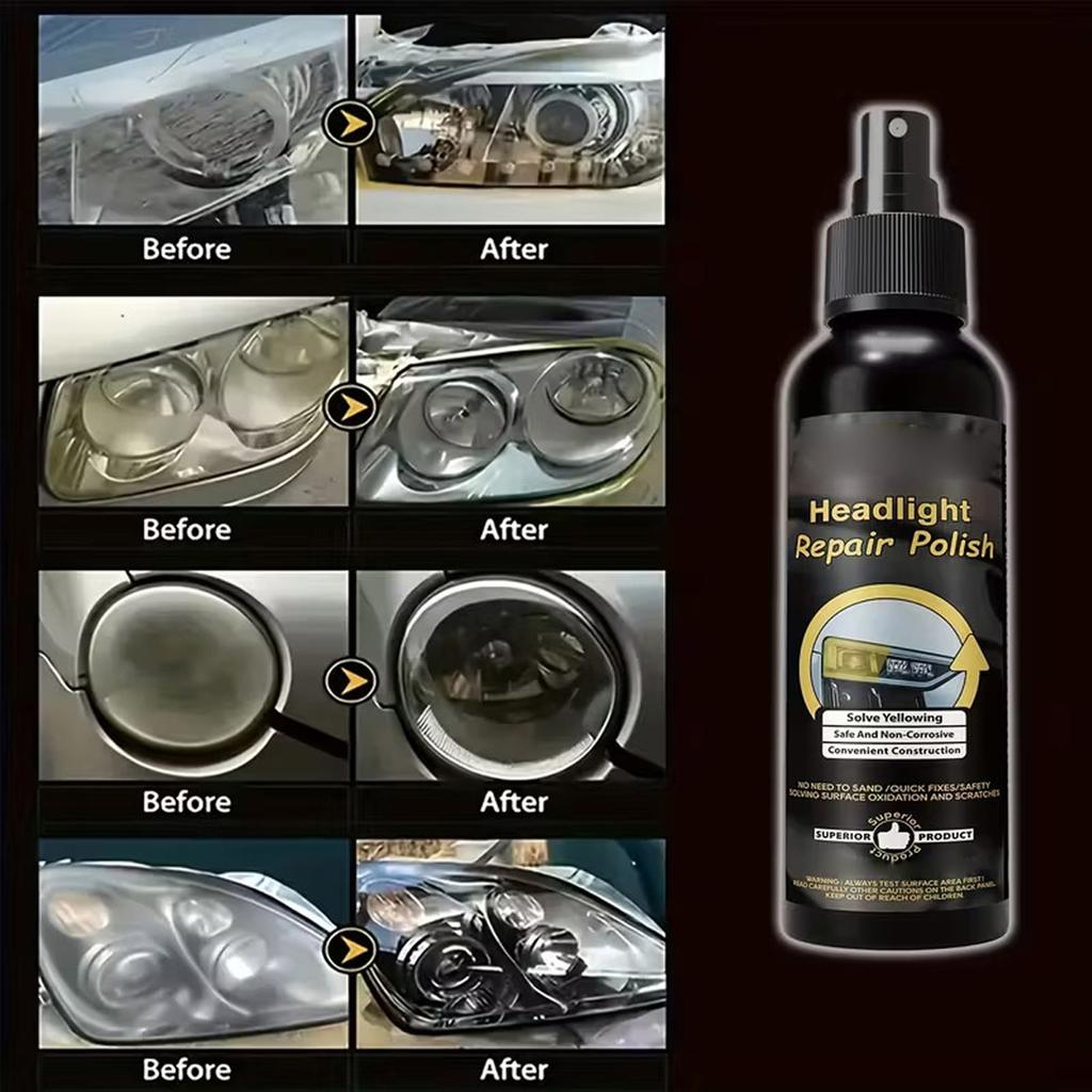 Lichid Far Auto, Instrument Agent de Refacere Acoperire Faruri, Agent de Refacere Acoperire Faruri Auto(100ml)