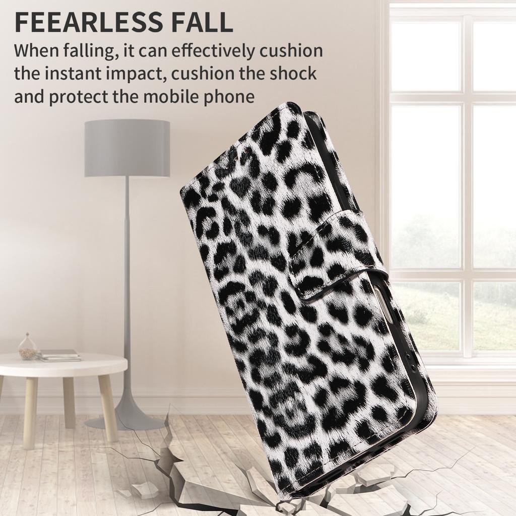 Leopard Print Leather Phone Case for IPhone 17 16 15 14 13 12 11 Pro Max Plus Mini 7 8 Plus Shockproof & Scratch-Resistant Cover