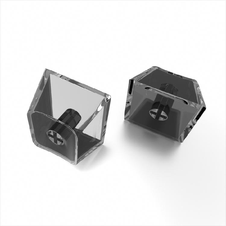 Игровые Клавиатуры 20 шт. Оригинальный Профиль Прозрачные Слойные Кристальные Пустые Подсвечиваемые Колпачки Клавиш для Механических Клавиатур прозрачный черный