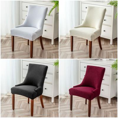 Jacquard-Stretch-Stuhlhussen für Esszimmer, elastische Stühle, Schonbezug für Küche, Spandex-Hülle, Wohnzimmer, Büro, Heimdekoration