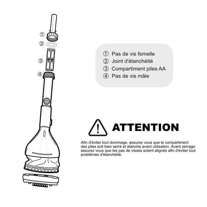 Aspirateur électrique - KOKIDO - LEKTRA - Nettoyage piscine - Manuelle - Puissant et agile