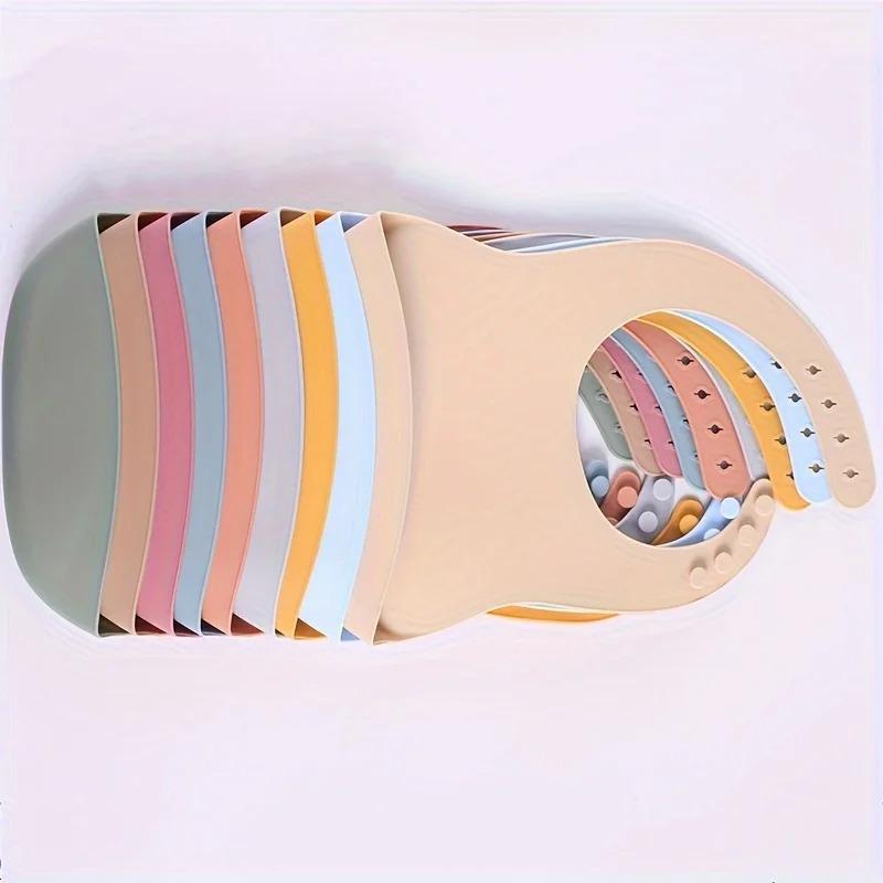 Waterproof Baby Bibs Baby Supplies CHILDREN'S Bibs Girls Boys Adjustable Soft Silicone Bibs Baby Feeding Supplies