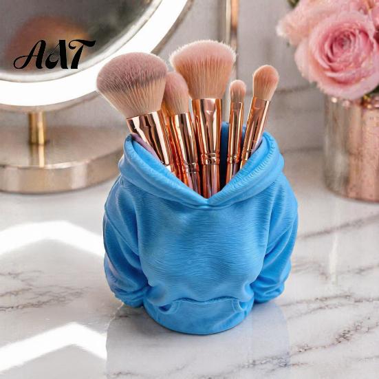 Large Capacity Pen Holder 3D Printed Hoodie Holder, Women Hooded Sweatshirt Pencil Storage Cup Container, Stationery Desk Organizer Box for