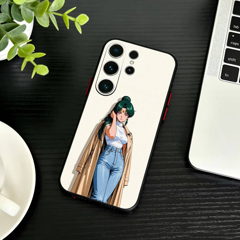 Cartoon G-Sailor M-Moons Phone Case For Samsung S26,S25,S24,S23,S22,S21,S20,S30,Ultra,Plus,Fe,Note,5G Black Cover