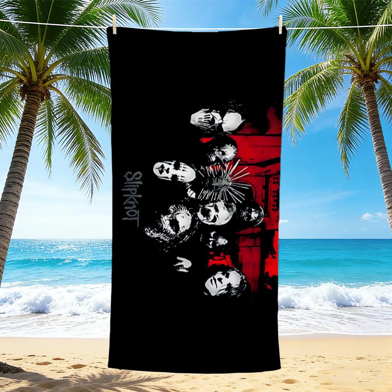 1Pc Slipknot Heavy Metal Band Beach Towel Quick Dry Multiuse For Beach Pool Gym Yoga Home Travel Christmas Halloween Xmas Gift Q1105