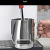 350ml/600ml Stainless Steel Milk Frothing Pitcher with Temperature Display Coffee Frother Pitcher Jug for Latte Art Barista Tool