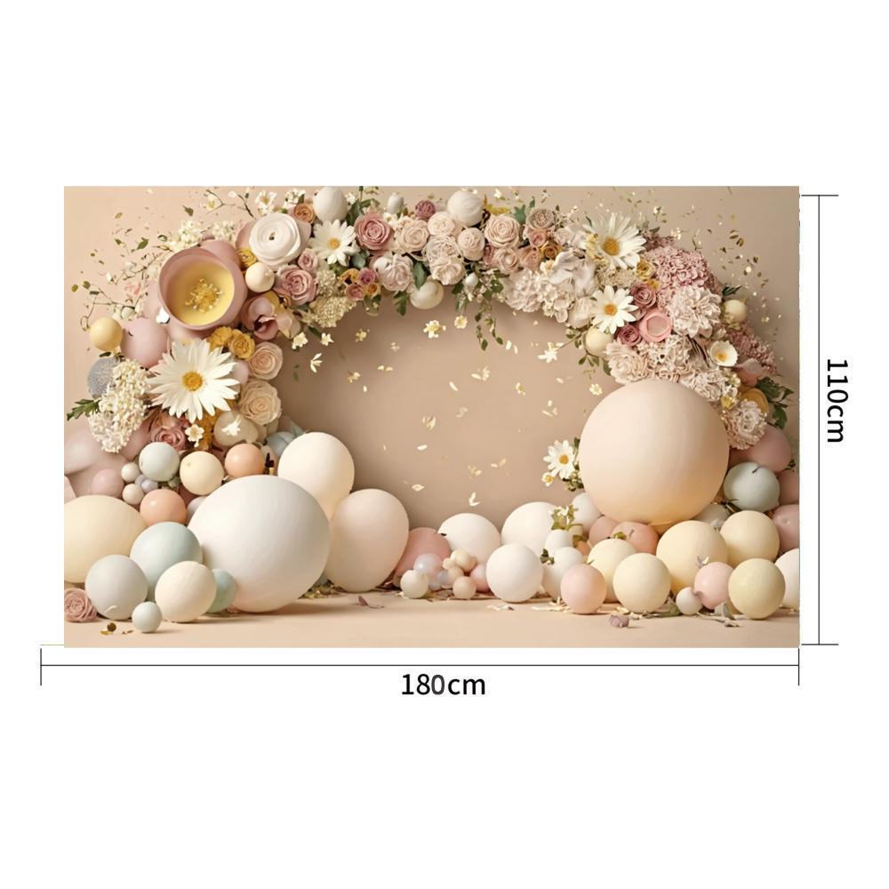 Newborn Baby 1st Birthday Party Backdrop Balloons Girl Boy Baby Shower Cake Smash Photography Background Decor Photo Studio Prop