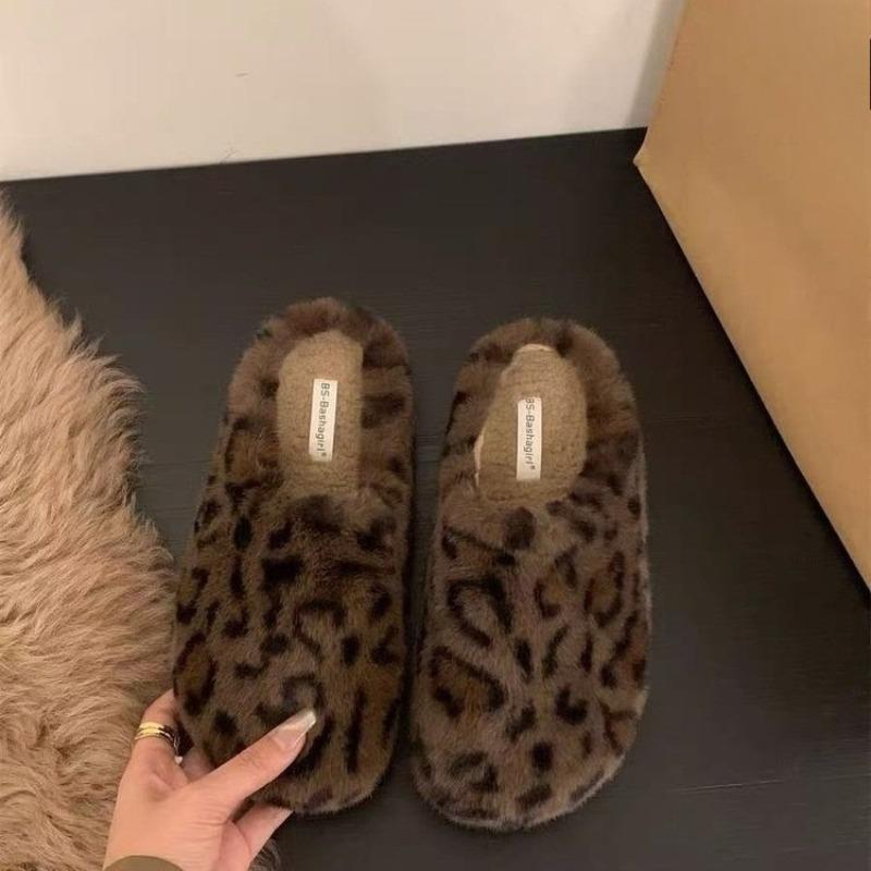 High-top Women's Shoes, New Style, Padded Head Cover, Half Flip-flop, Cotton Shoes