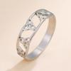 LIKGREAT Edelstahl Hexenring Triquetra Keltischer Knoten Fingerringe für Damen Herren Irisches Talisman Schmuck Amulett Partnergeschenk