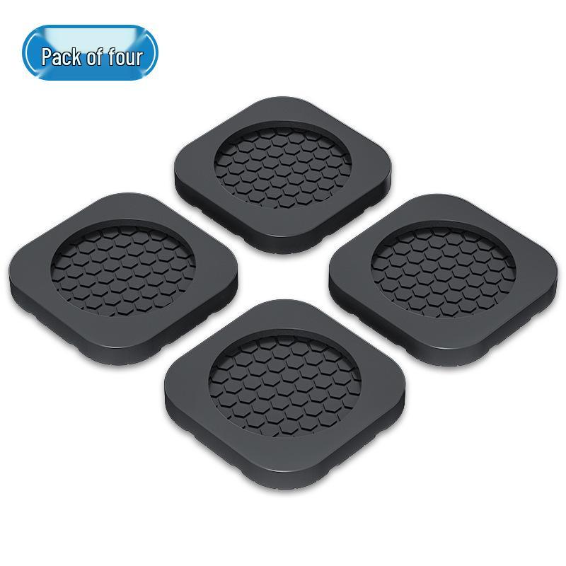 

Universal Anti-Slip Shock-Absorbing Silent Foot Pad for Drum-Type Washing Machines Square New Model 4-Pack/Set чёрный