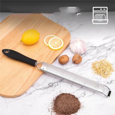 Premium-Lemon Zester With Cheese Grater-Stainless Steel Design Featuring Secure-Grip Handle