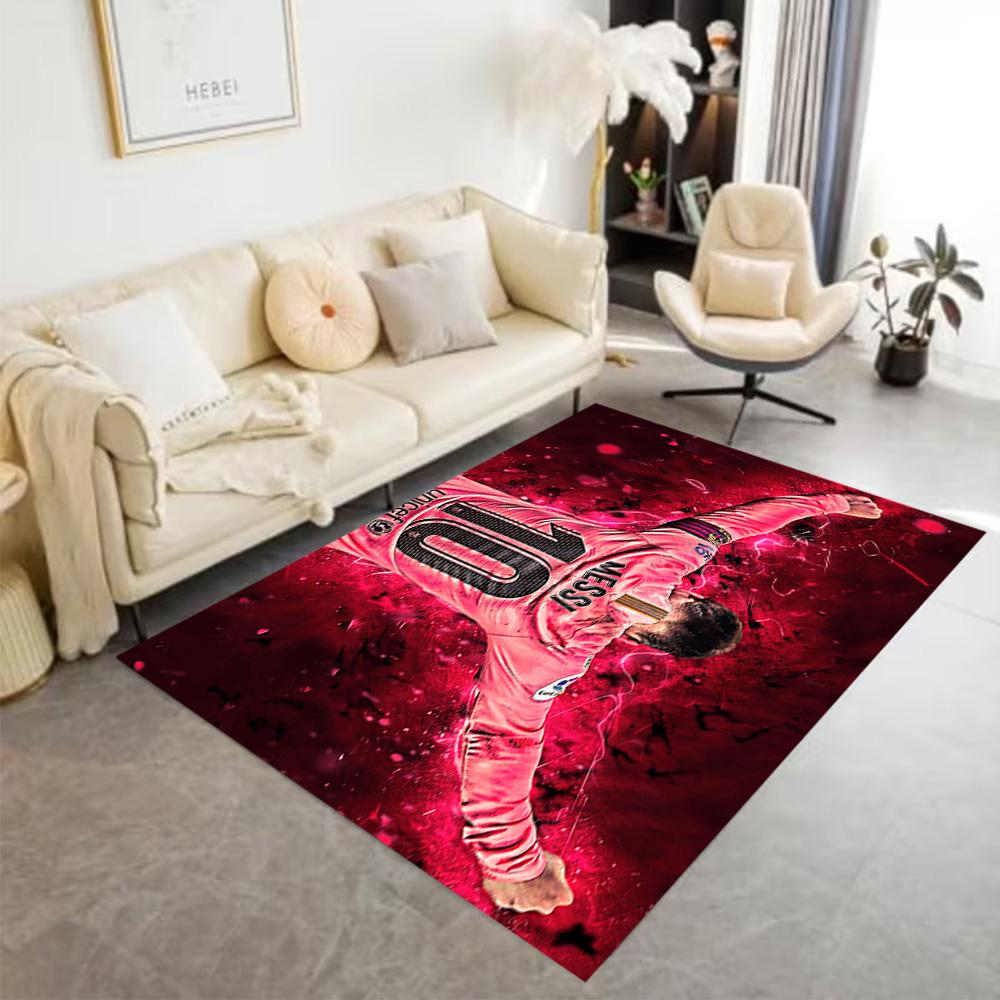 Leo Messi Barcelona Legend Floor Rug Office Rug Perfect for Game Room Entryway Outdoor Study Room Antislip Carpet Anime Office Decor Spiritual Gift