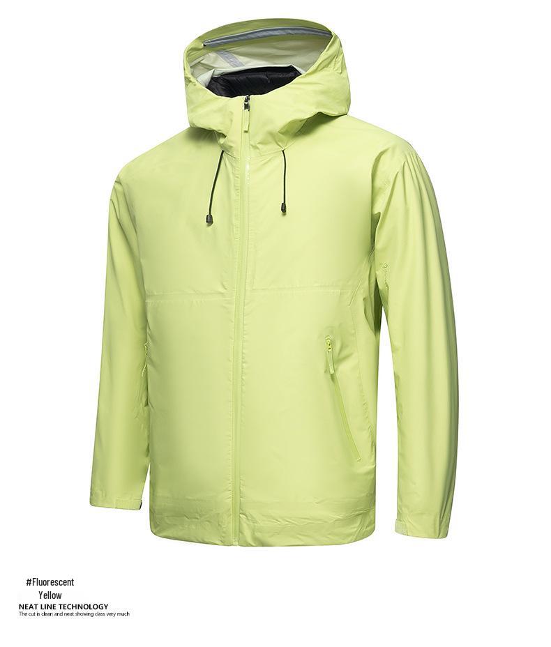 Unisex Heat-sealed Hooded Windproof Waterproof Jacket for Autumn & Winter 2XL