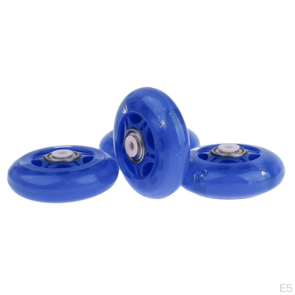 4Pcs Indoor and Outdoor Inline Roller Skate Wheels, Lightweight Durable, Fashionable Pattern