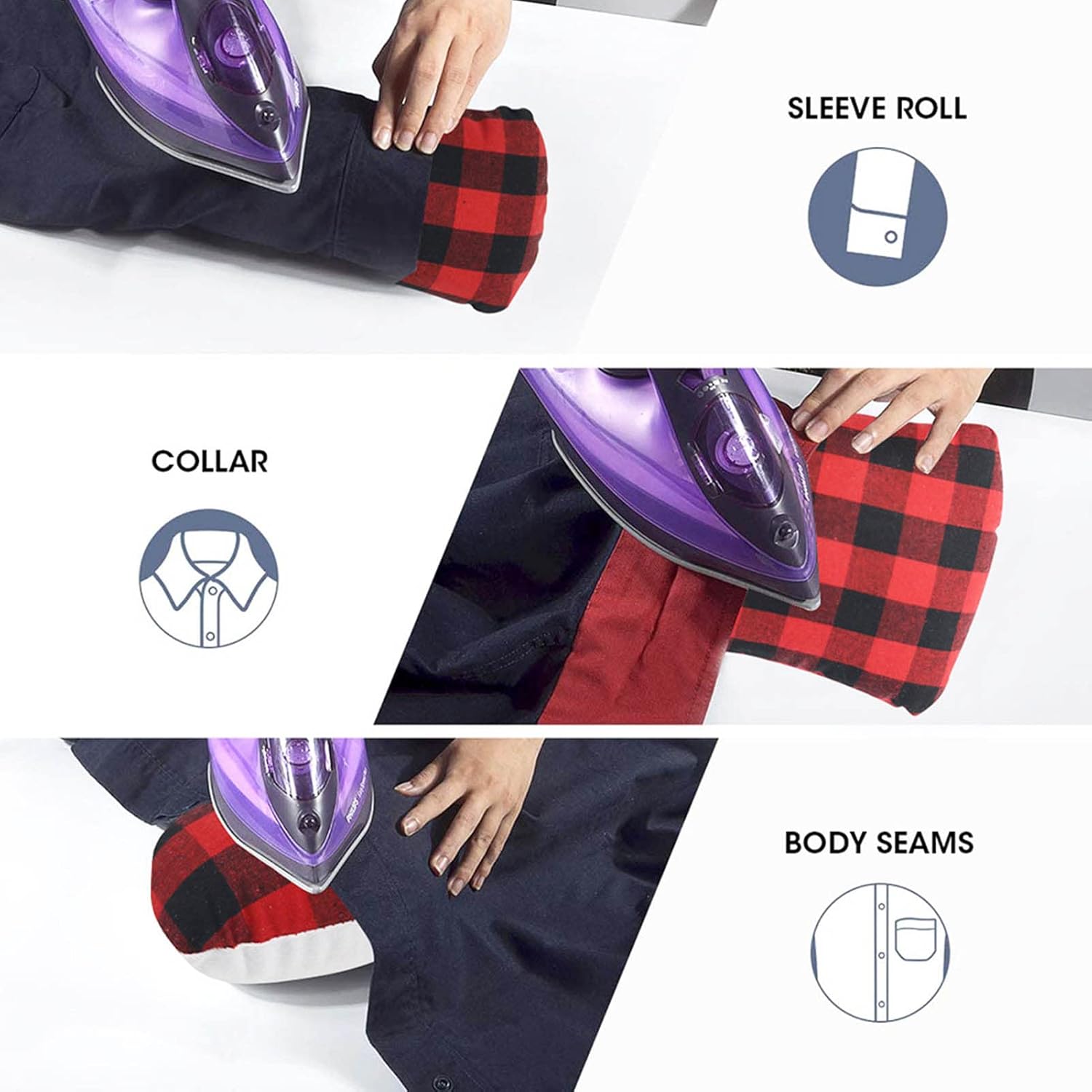 

Набор портновских окороков и рулонов для рукавов, многоразовый инструмент для закатывания швов из хлопчатобумажной ткани для шитья, прессования, квилтинга и формовки