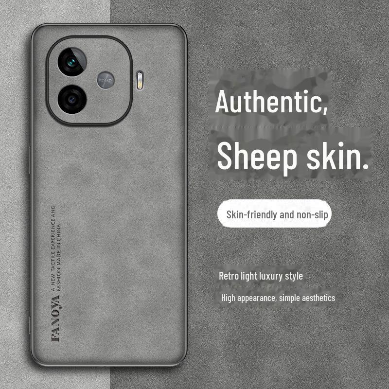 iQOO Z9 Turbo+ Sheepskin Leather Case - Protective, Business-Grade Lambskin Cover