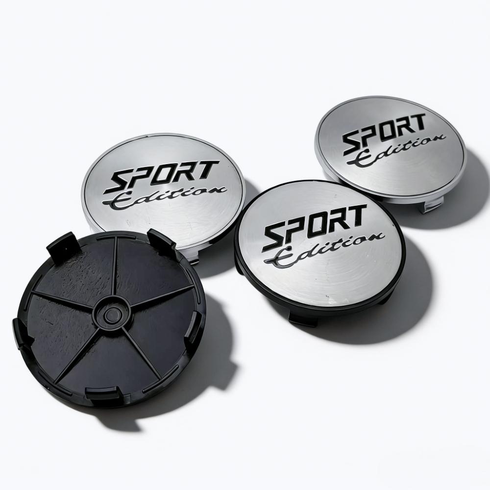 4pcs Sport Edition Logo Emblem Car Wheel Center Caps O.D 68MM 63MM Wheels Hub Cap Rim Hubcaps Dust Cover Replace Car Accessories