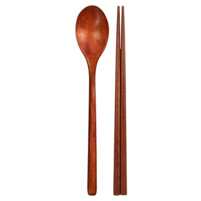 Küchenöl lackiertes Holzlöffel-Set, braun, Löffel + Essstäbchen, 1 Set, Koreanisches beliebtes Geschirr