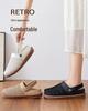Breathable Cotton Linen Slip-On Summer Slippers for Women – Casual, Stylish, and Comfortable Outdoor Shoes for Moms.