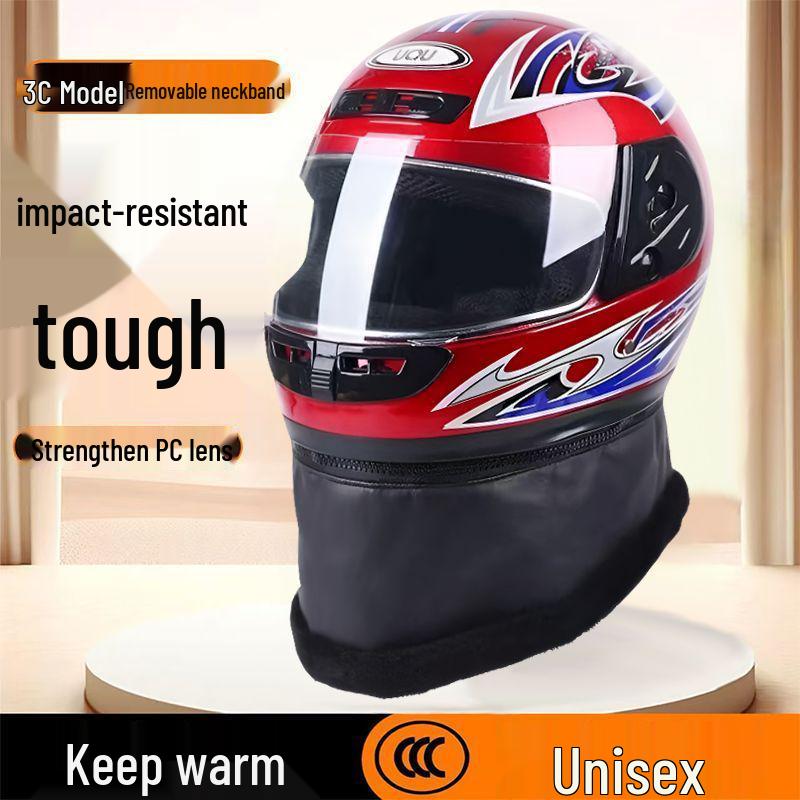 Autumn/Winter Anti-fog Electric Motorcycle Helmet, Class A Safety, Unisex.